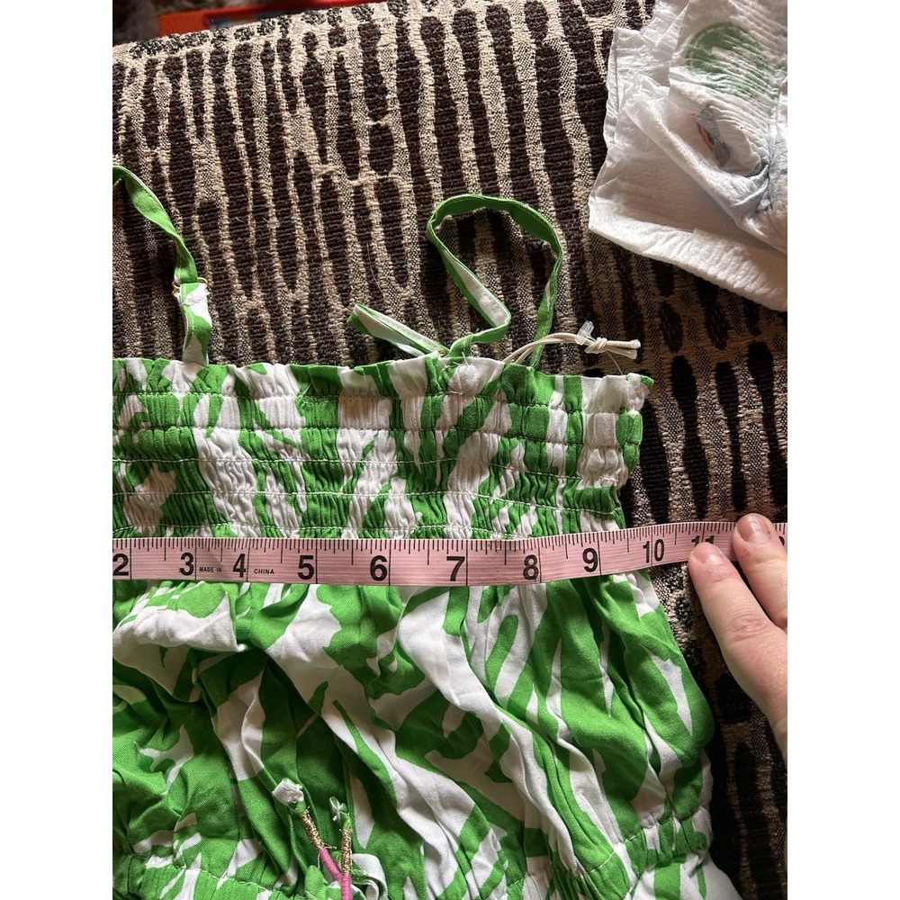 Lilly Pulitzer for Target Girls M Green Palm Print Wide Leg Jumpsuit NWT - Picture 7 of 8